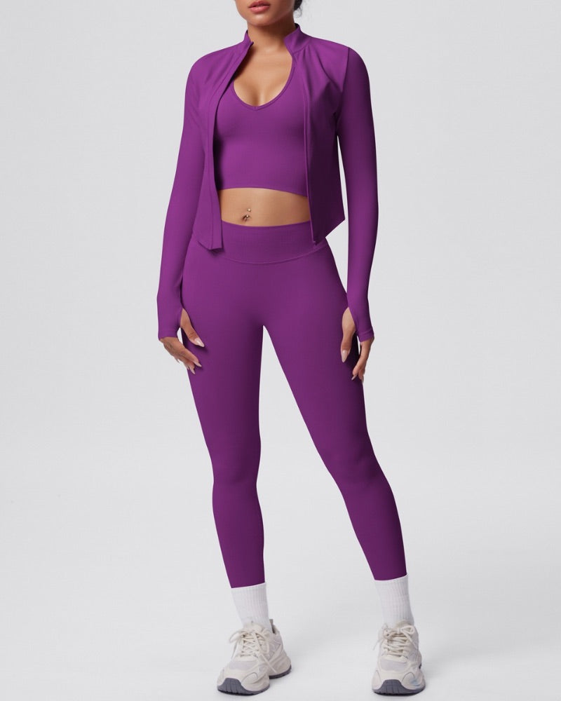 Elevate | Cropped Zip Up Jacket