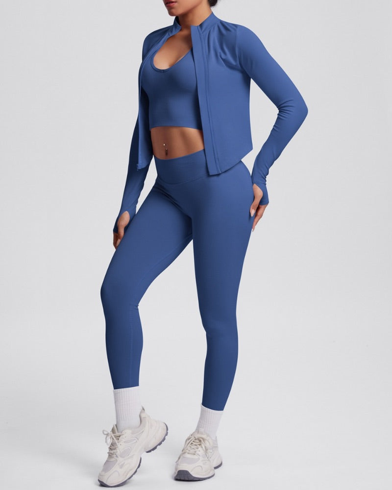 Elevate | Cropped Zip Up Jacket