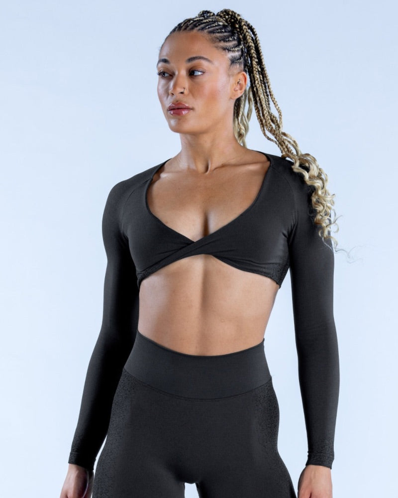 Ombre Evolve - Long Sleeve Twist Front Top