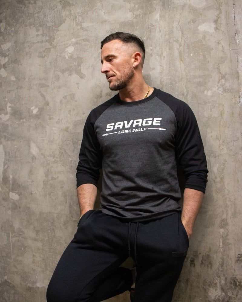 Baseball T-Shirt “Savage” 3 Quarter Length Sleeves - 724438.myshopify.com