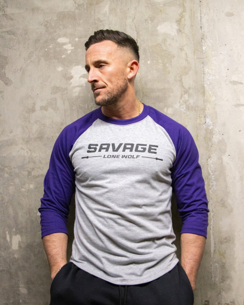 Baseball T-Shirt “Savage” 3 Quarter Length Sleeves - 724438.myshopify.com