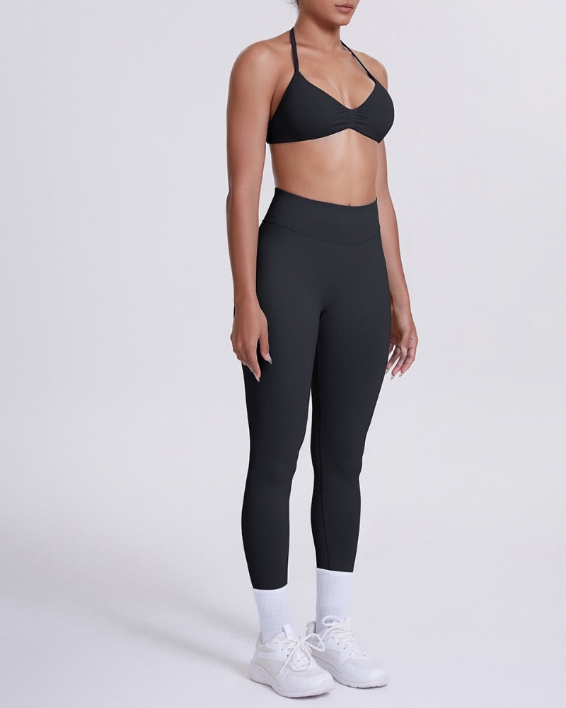 Elevate | High Waisted Leggings - Solid Black