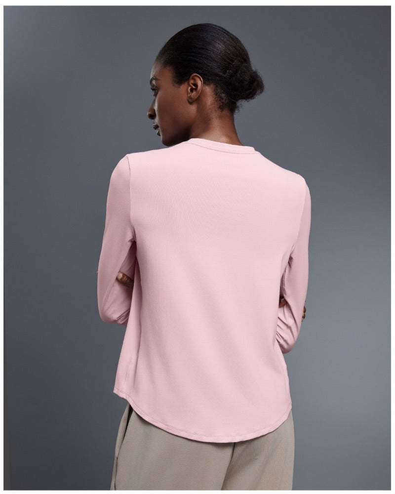 VELA | Premium Long Sleeve Curved Hem T-Shirt