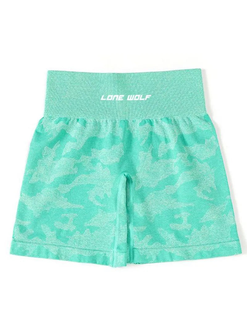 High Waisted CAMO Shorts - 724438.myshopify.com