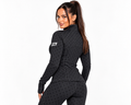 Polka Dot Sculpt Zip Jacket