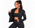 Polka Dot Sculpt Zip Jacket