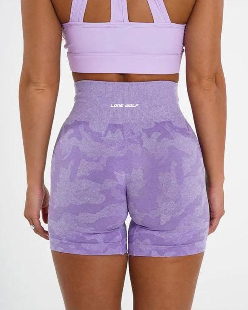 High Waisted CAMO Shorts - 724438.myshopify.com