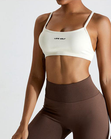 Scoop Neck Strappy Sports Bra