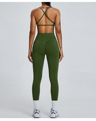 Scoop Neck Strappy Sports Bra