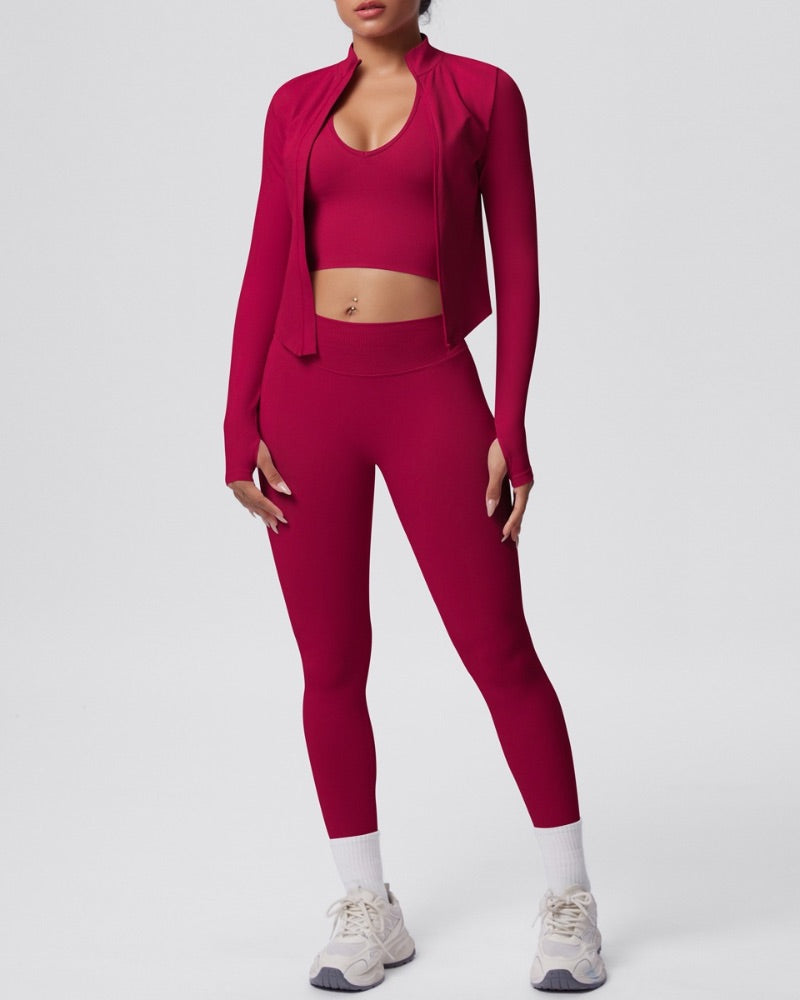 Elevate | Cropped Zip Up Jacket