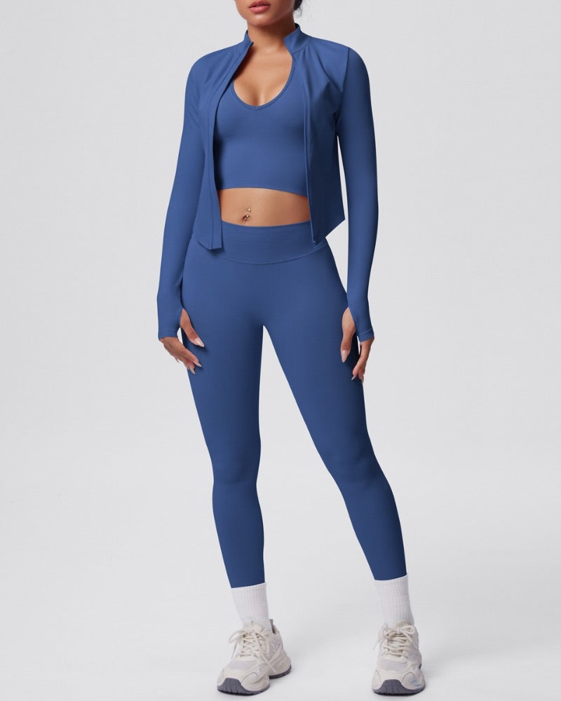 Elevate | Cropped Zip Up Jacket