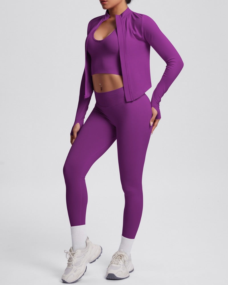 Elevate | Cropped Zip Up Jacket