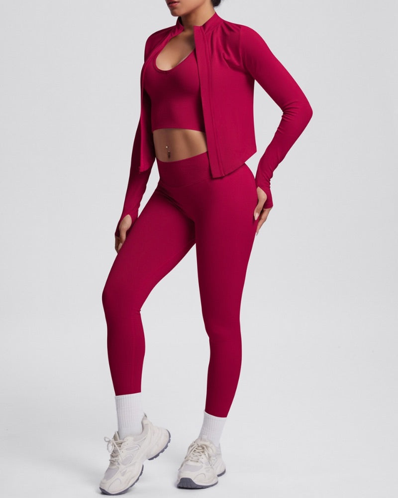 Elevate | Cropped Zip Up Jacket