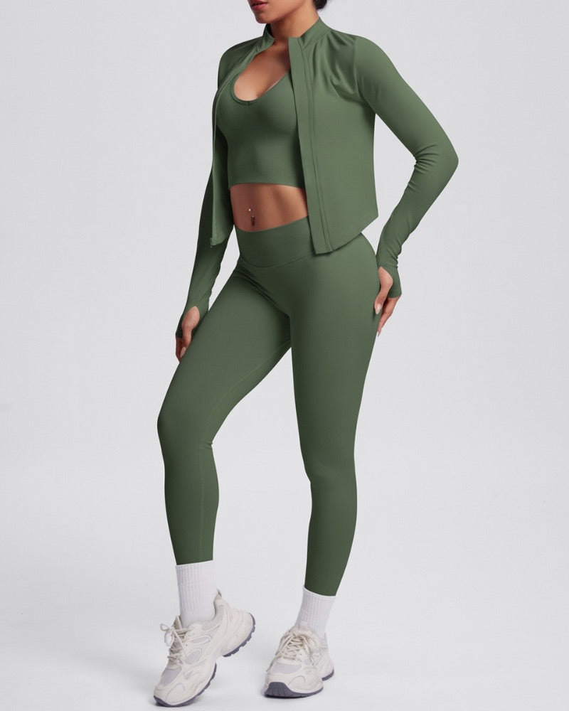 Elevate | Cropped Zip Up Jacket