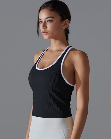 New Ribbed High Stretch Tank Top