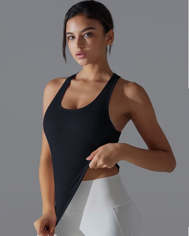 New Ribbed High Stretch Tank Top