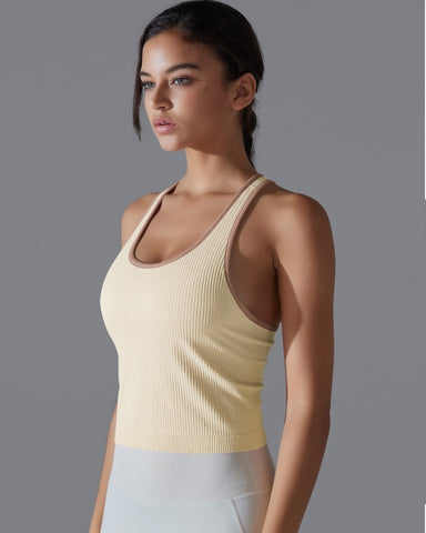 New Ribbed High Stretch Tank Top