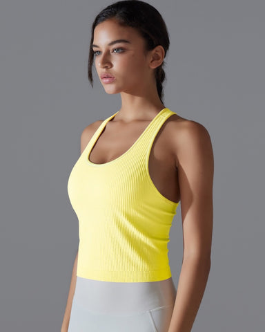 New Ribbed High Stretch Tank Top