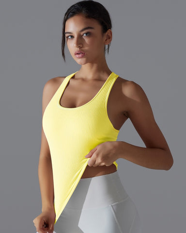 New Ribbed High Stretch Tank Top