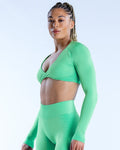 Ombre Evolve - Long Sleeve Twist Front Top