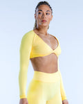 Ombre Evolve - Long Sleeve Twist Front Top