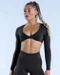 Ombre Evolve - Long Sleeve Twist Front Top
