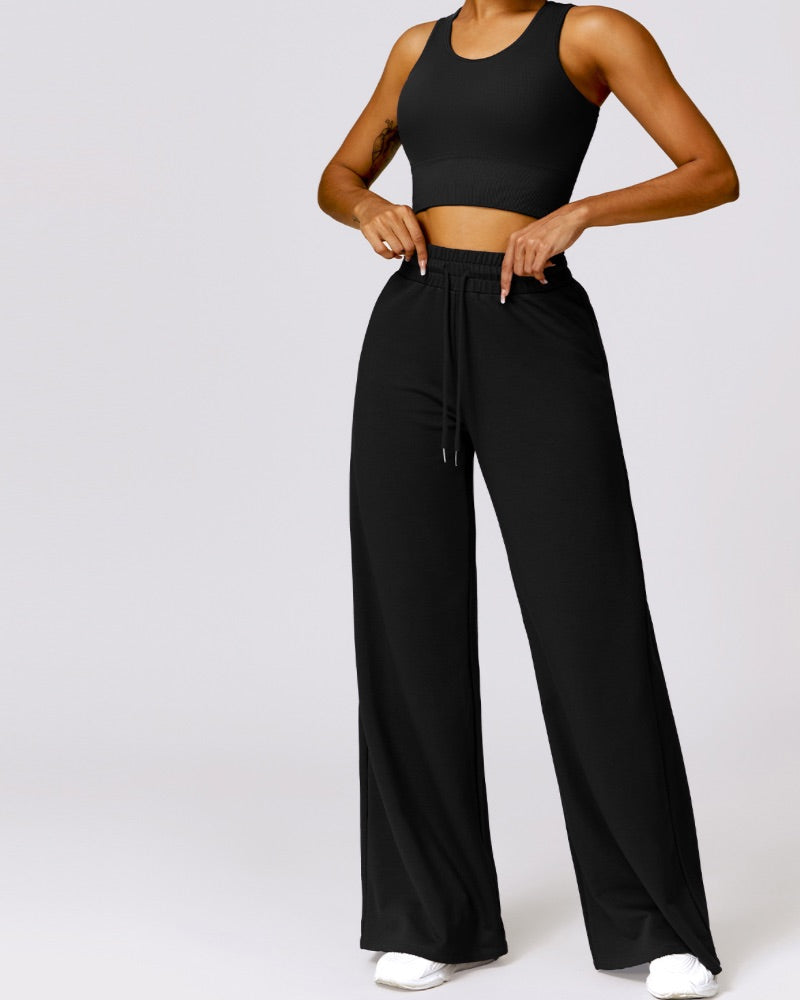 Flared Jogger and Bra Top - 724438.myshopify.com