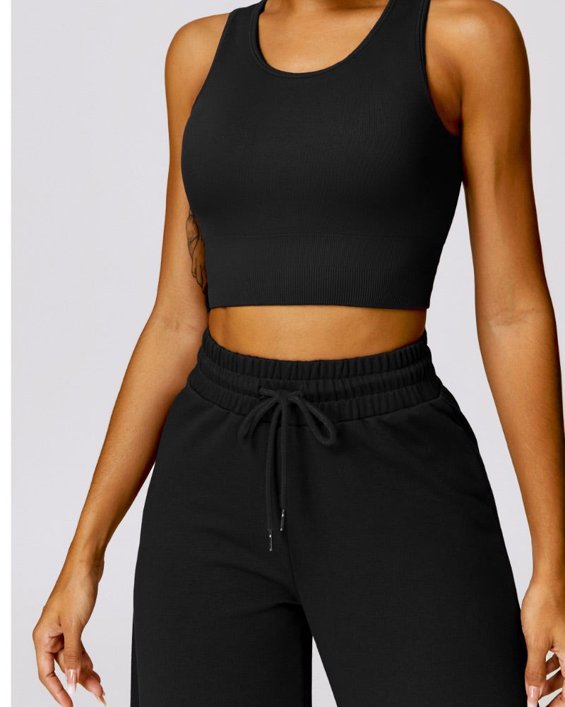 Flared Jogger and Bra Top - 724438.myshopify.com