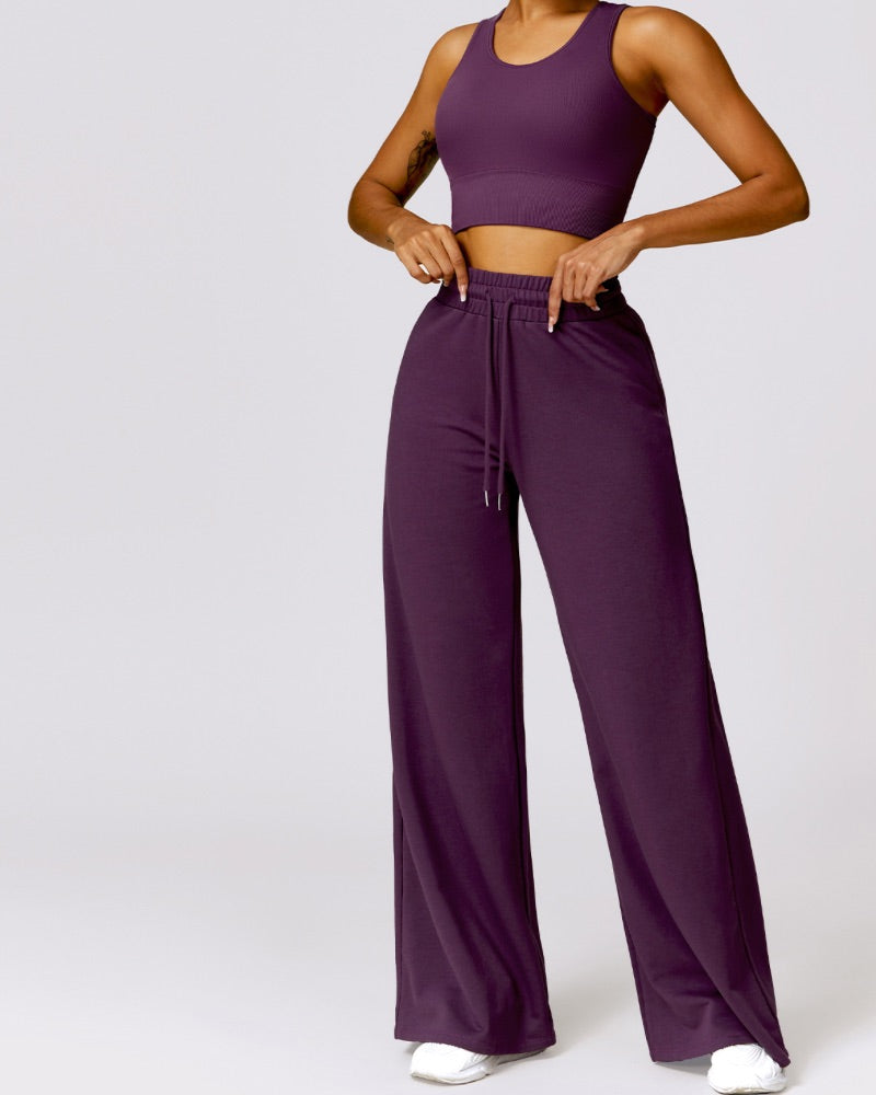 Flared Jogger and Bra Top - 724438.myshopify.com