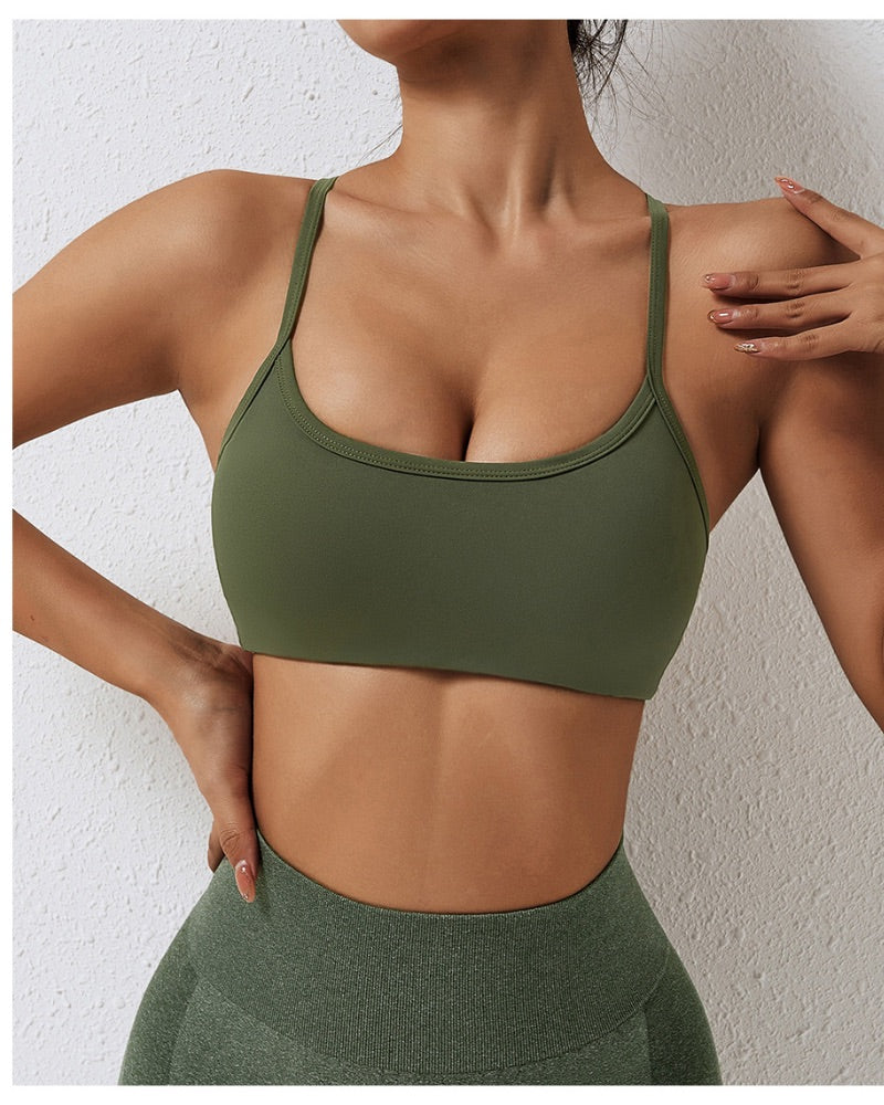 Open Back Strappy Sports Bra - 724438.myshopify.com