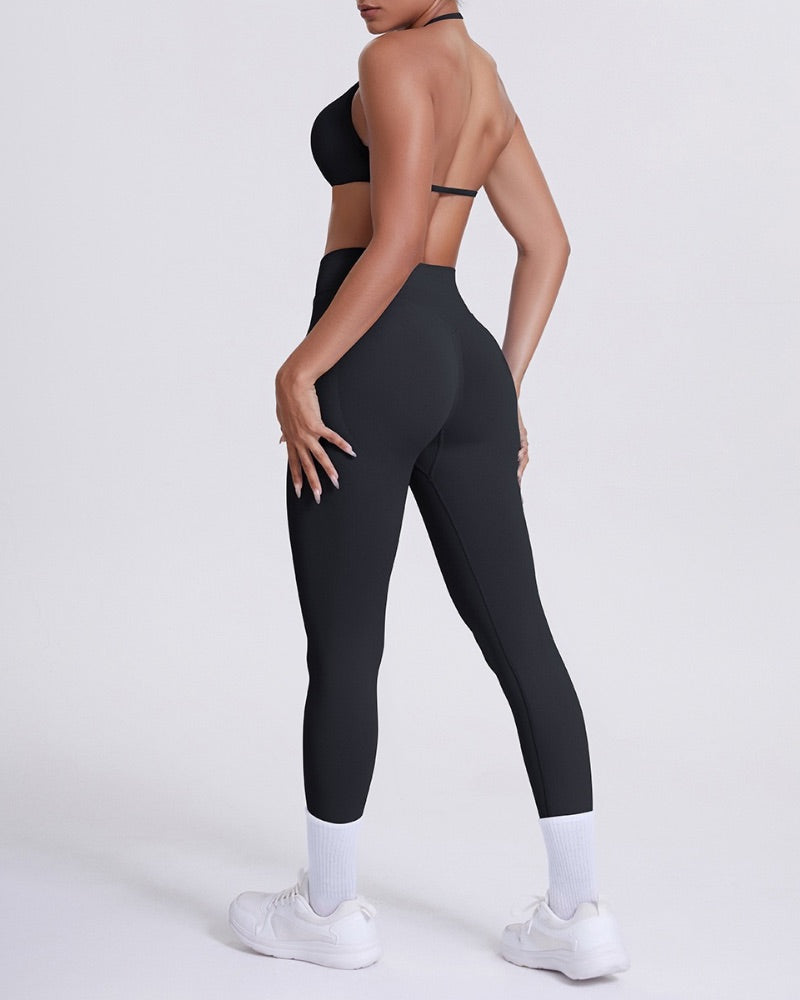 Elevate | High Waisted Leggings - Solid Black