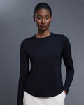 VELA | Premium Long Sleeve Curved Hem T-Shirt