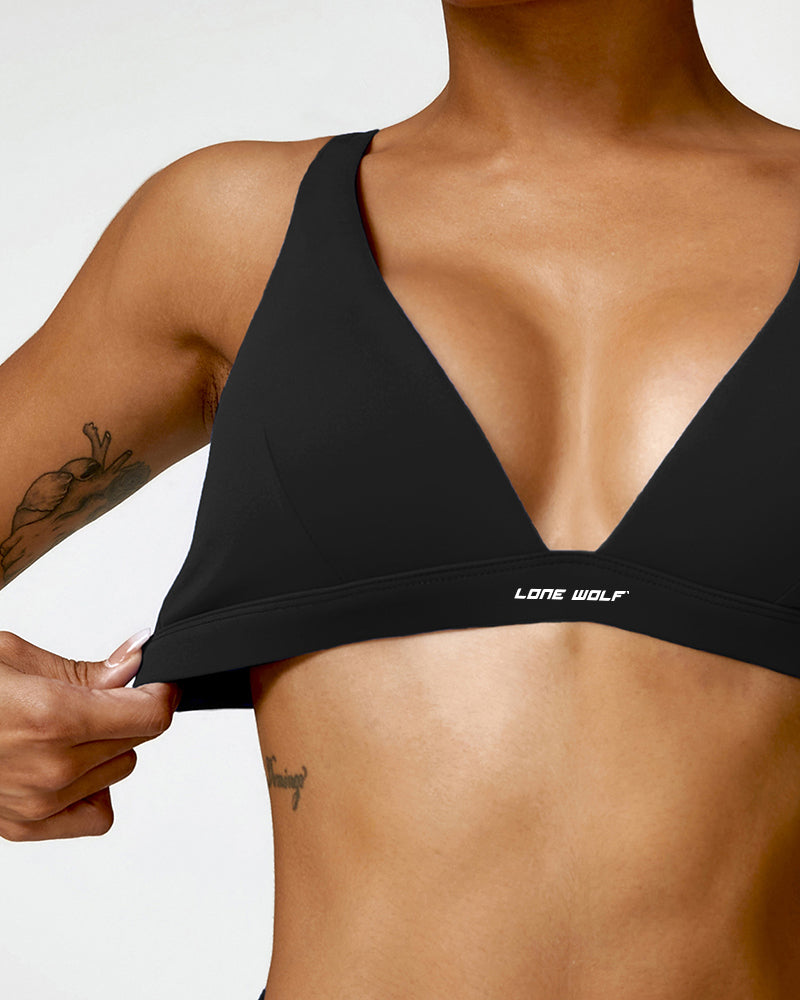 Envy Deep V Backless Sports Bra - Black - 724438.myshopify.com