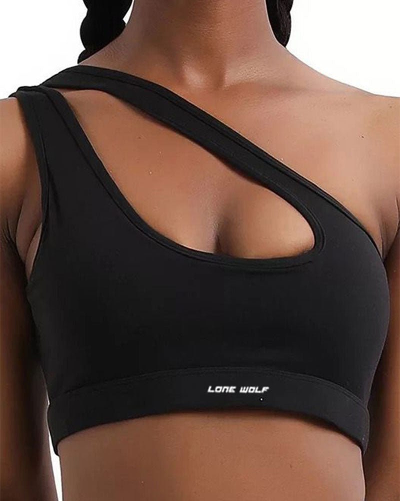 One Shoulder Sports bra - 724438.myshopify.com