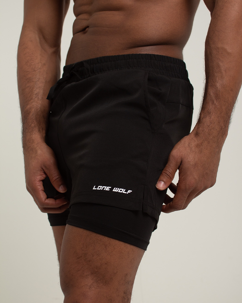 Men’s Training 2in1 Shorts - LONE WOLF FITWEAR